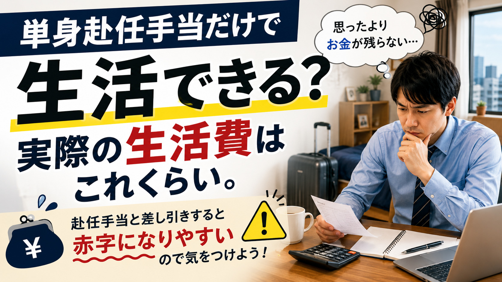 単身赴任手当だけで生活できる？実際の生活費はこんな感じ